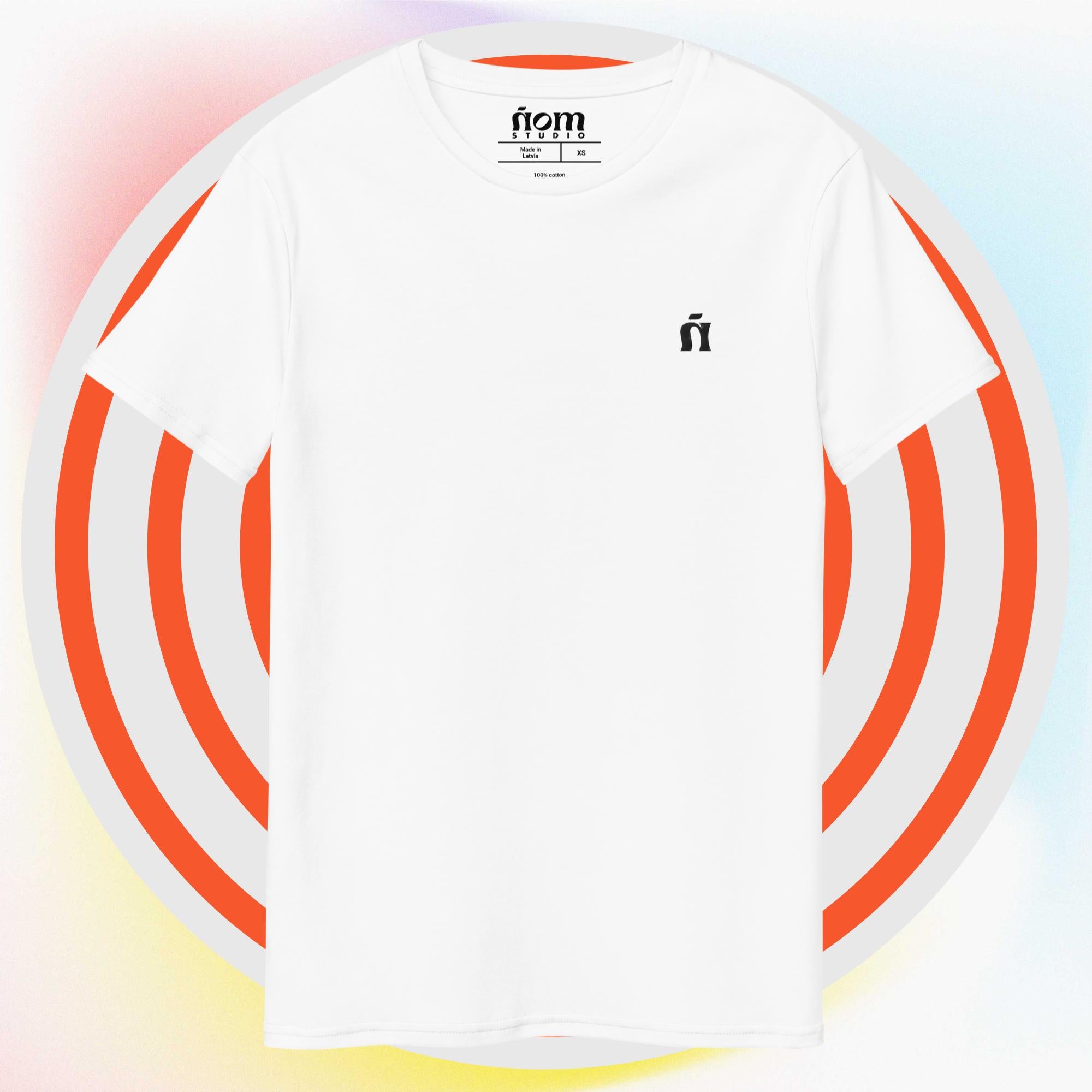 Ñom Basics - White Logo Tshirt